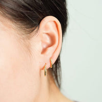 Minimalism Small Circles 925 Sterling Silver Hoop Earrings