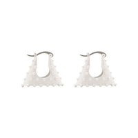 Fashion Rivet 925 Sterling Silver Hoop Earrings