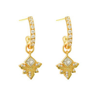 Honey Bee Crystal 925 Sterling Silver Dangle Earrings