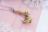 Golden Dragon Twining Pirate Hook Pendant