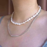 925 Sterling Silver Hollow Stacking Chain Necklace