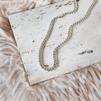 925 Sterling Silver Hollow Stacking Chain Necklace