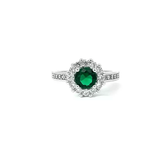 Bella Green Birthstone Engagement Ring