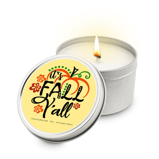 It's Fall Y'all 5.5 oz Soy Travel Candle Tin
