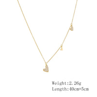 Sterling Silver Dangle Heart Charms Necklace