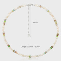 Resort Wind Natural Pearl Necklace, 925 Sterling Silver
