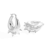 Classic U-Shape Rivet Chunky Hoop Earrings