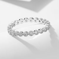 Sterling Silver Bezel Cubic Zirconia Eternity Ring