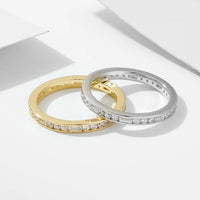 Sterling Silver Cubic Zirconia Eternity Ring for Women