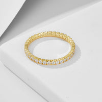 Silver Cubic Zirconia Full Eternity Ring