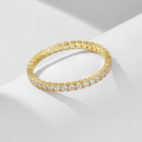 Silver Cubic Zirconia Full Eternity Ring