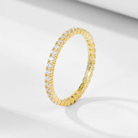Silver Cubic Zirconia Full Eternity Ring