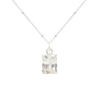 Geometry Fading Color Radiant Crystal Necklace