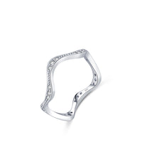 Sterling Silver Cubic Zirconia Crown Stackable Ring Set