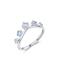 Sterling Silver Cubic Zirconia Crown Stackable Ring Set