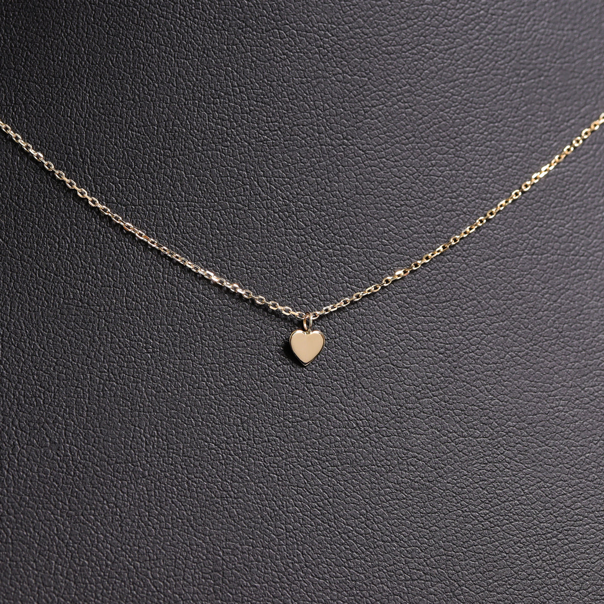 14K Solid Gold Tiny Heart Charm