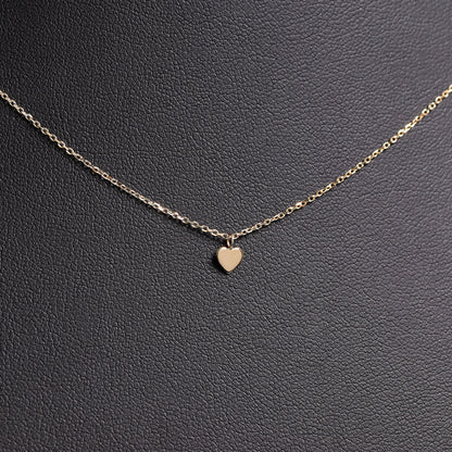 14K Solid Gold Tiny Heart Charm