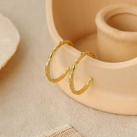 Geometry Tinfoil Circle 925 Sterling Silver Hoop Earrings
