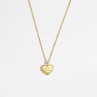 Love Your More Letters Heart Necklace in 925 Sterling Silver