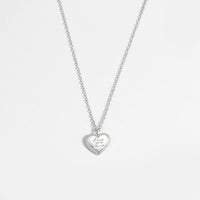 Love Your More Letters Heart Necklace in 925 Sterling Silver