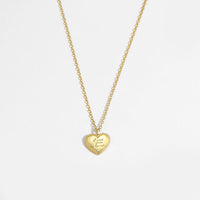 Love Your More Letters Heart Necklace in 925 Sterling Silver