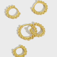Circle Huggie Hoop Earrings, 925 Sterling Silver