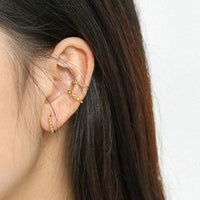 Circle Huggie Hoop Earrings, 925 Sterling Silver