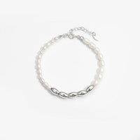 Asymmetry Oval Natural Pearl Bracelet