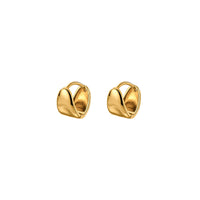 Sterling Silver Irregular Circle Hoop Earrings