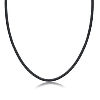Handmade Cattle Hide Leather Necklace with 925 Sterling Silver