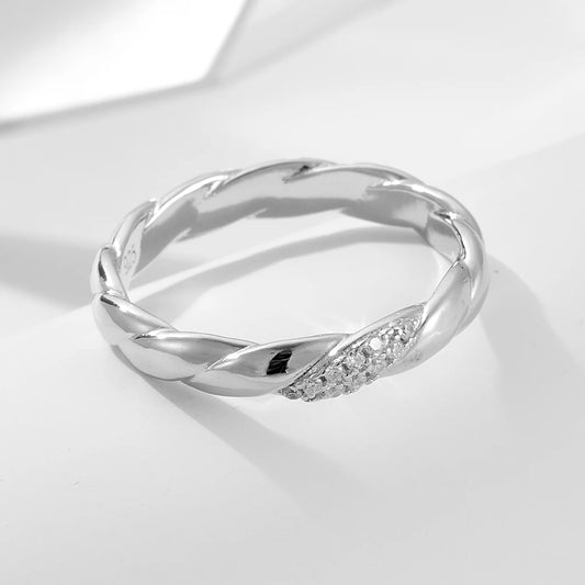 Sterling Silver Twisted Rope Ring