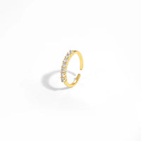 Anniversary Heart Stacker Ring, 925 Sterling Silver Adjustable