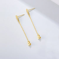 Sterling Silver Minimalist Chain Dangle Earrings