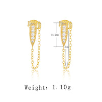 Sterling Silver Minimalist Chain Dangle Earrings