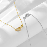 Gold Plated Sterling Silver Infinity Heart Necklace