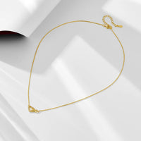 Gold Plated Sterling Silver Infinity Heart Necklace