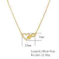 Gold Plated Sterling Silver Infinity Heart Necklace