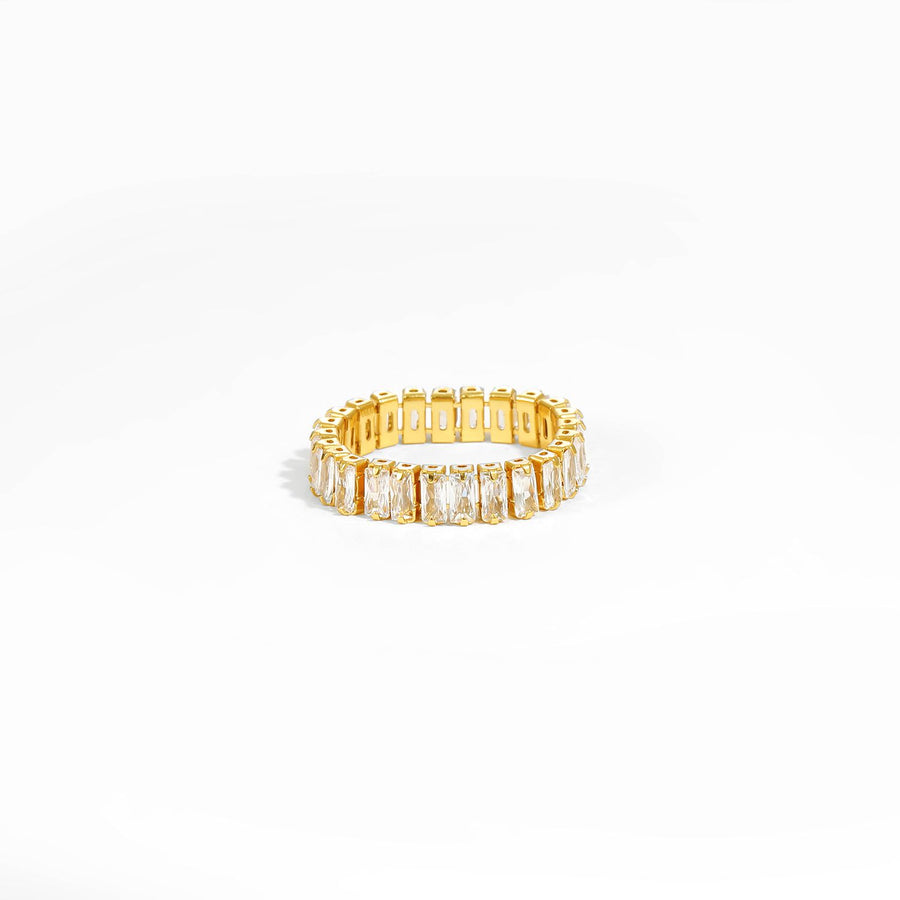 Crystal Cubic Sugar 925 Sterling Silver Ring