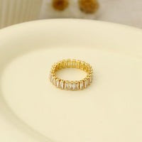 Crystal Cubic Sugar 925 Sterling Silver Ring