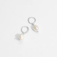 Baroque Pearl Sterling Silver Dangling Earrings