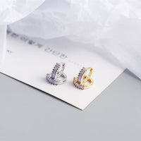 Geometry Rectangle Crystal Circle Hoop Earrings