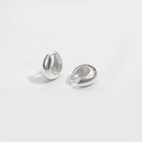 U-Shape Geometry Hoop Earrings, 925 Sterling Silver