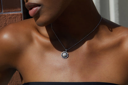 Floral Natural Pearl Sterling Silver Necklace