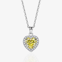 Honey Moon Heart Crystal Necklace