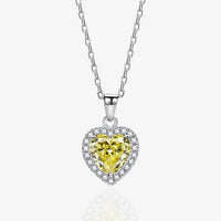 Honey Moon Heart Crystal Necklace
