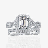 Baguette Cross Stacker Ring in Sterling Silver