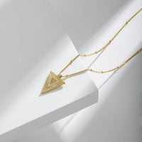Statement Geometry Triangle Necklace, 925 Sterling Silver