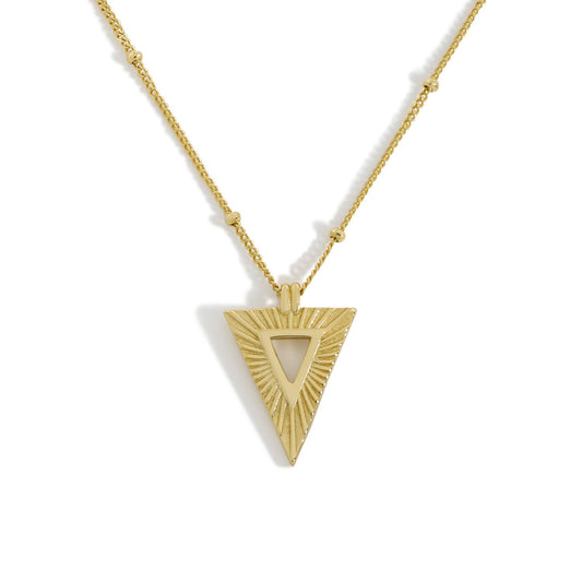Statement Geometry Triangle Necklace, 925 Sterling Silver