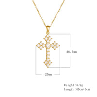 Sterling Silver Cubic Zirconia Big Cross Necklace