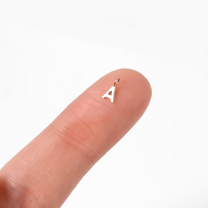 14K Solid Gold Initial Charms